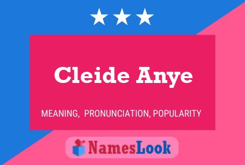 Póster del nombre Cleide Anye