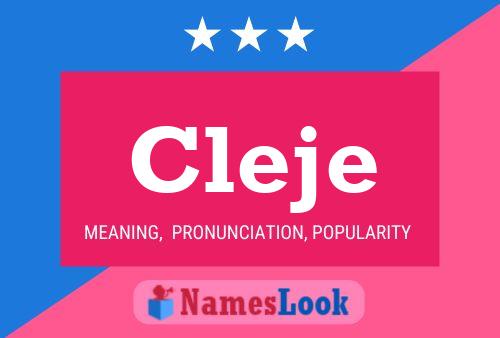 Póster del nombre Cleje