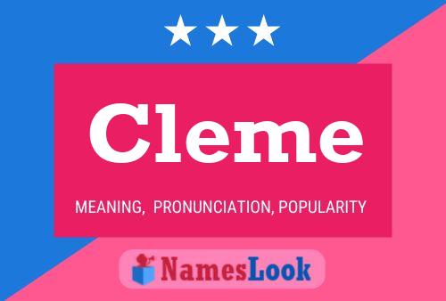 Póster del nombre Cleme