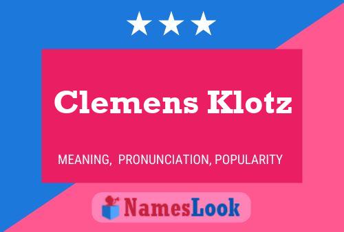 Póster del nombre Clemens Klotz