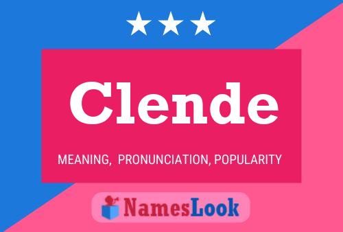 Póster del nombre Clende