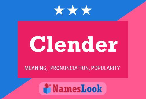 Póster del nombre Clender