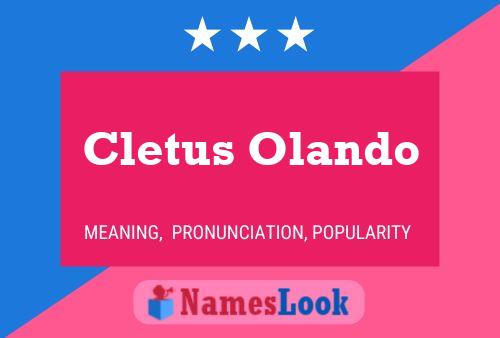 Póster del nombre Cletus Olando