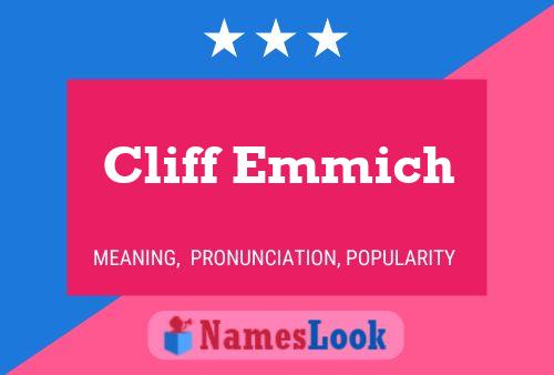 Póster del nombre Cliff Emmich