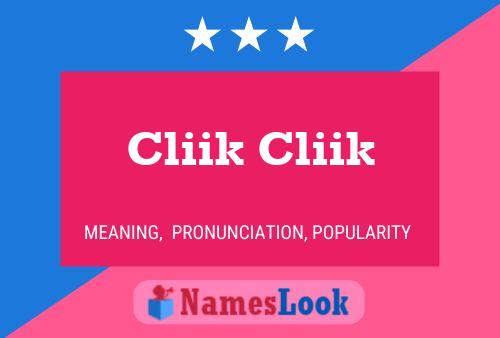 Póster del nombre Cliik Cliik