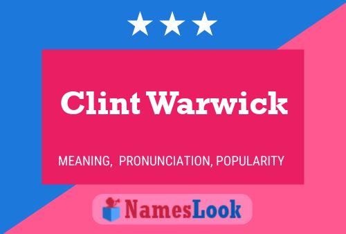 Póster del nombre Clint Warwick