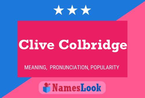 Póster del nombre Clive Colbridge