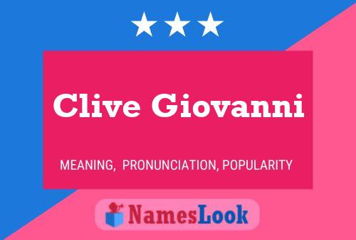 Póster del nombre Clive Giovanni