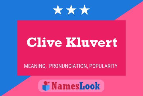 Póster del nombre Clive Kluvert