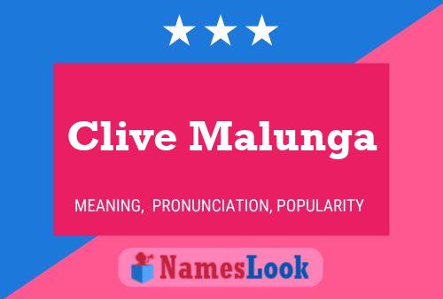 Póster del nombre Clive Malunga