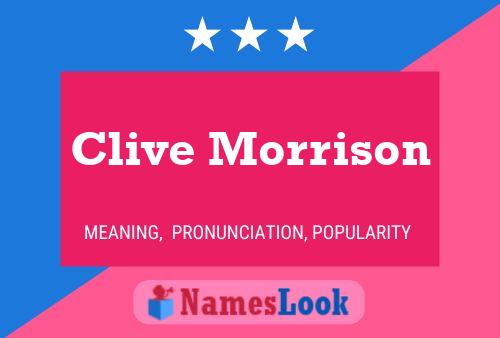 Póster del nombre Clive Morrison