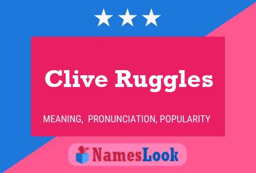 Póster del nombre Clive Ruggles