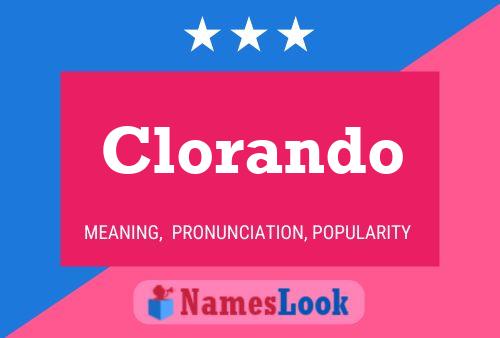 Póster del nombre Clorando