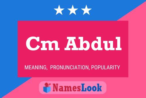 Póster del nombre Cm Abdul