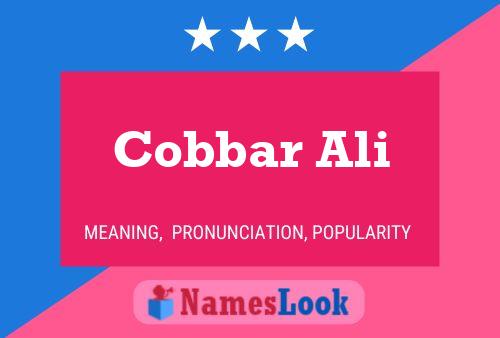 Póster del nombre Cobbar Ali