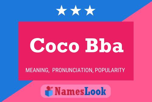 Póster del nombre Coco Bba