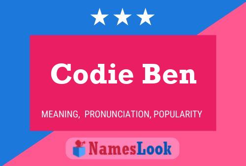 Póster del nombre Codie Ben