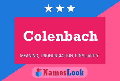 Póster del nombre Colenbach