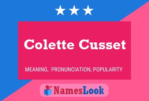 Póster del nombre Colette Cusset