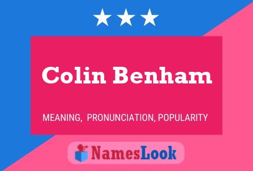 Póster del nombre Colin Benham