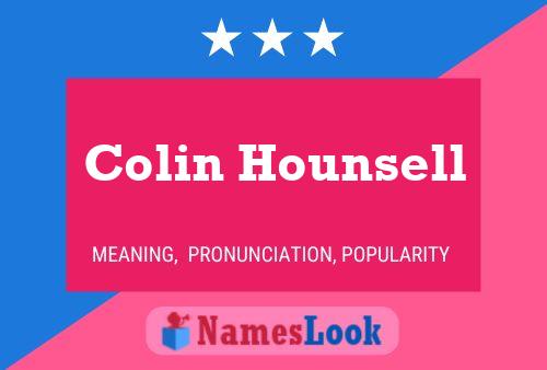 Póster del nombre Colin Hounsell