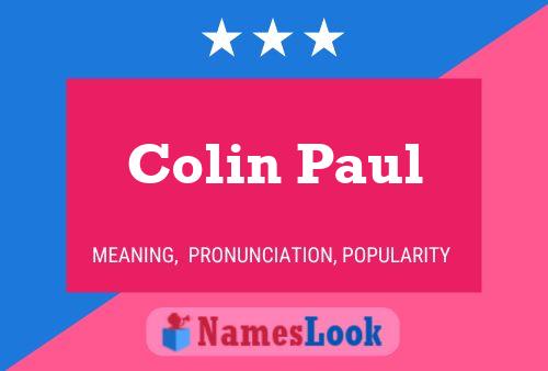 Póster del nombre Colin Paul