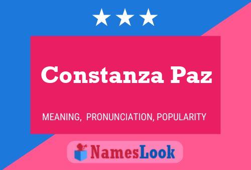 Póster del nombre Constanza Paz