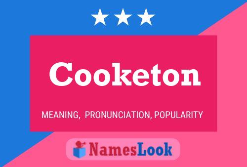 Póster del nombre Cooketon