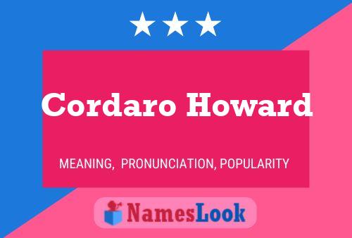 Póster del nombre Cordaro Howard