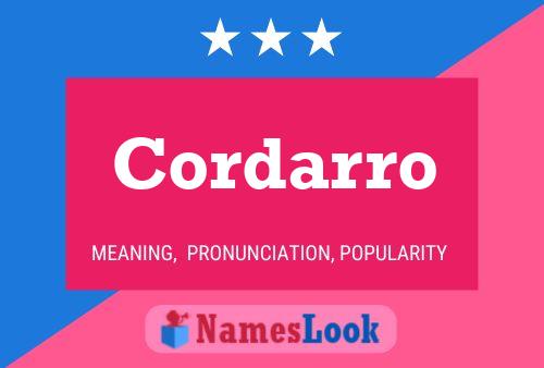 Póster del nombre Cordarro