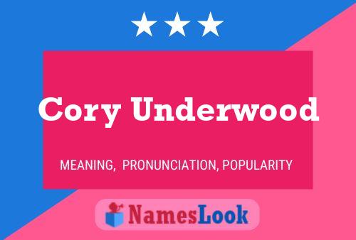 Póster del nombre Cory Underwood