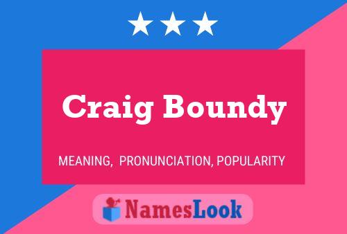 Póster del nombre Craig Boundy