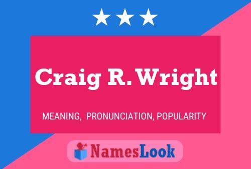 Póster del nombre Craig R. Wright