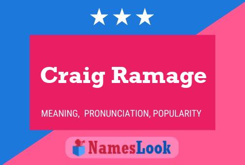 Póster del nombre Craig Ramage