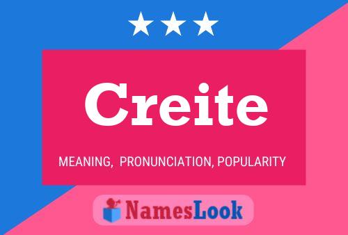 Póster del nombre Creite