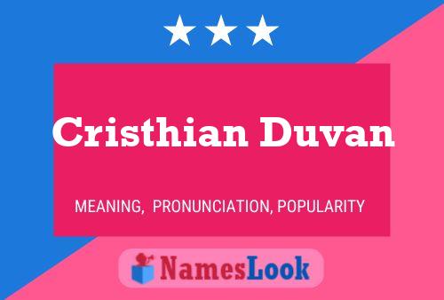 Póster del nombre Cristhian Duvan