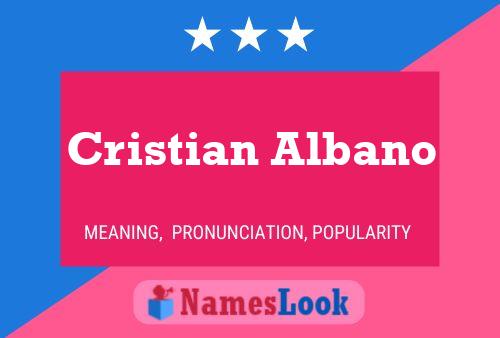 Póster del nombre Cristian Albano