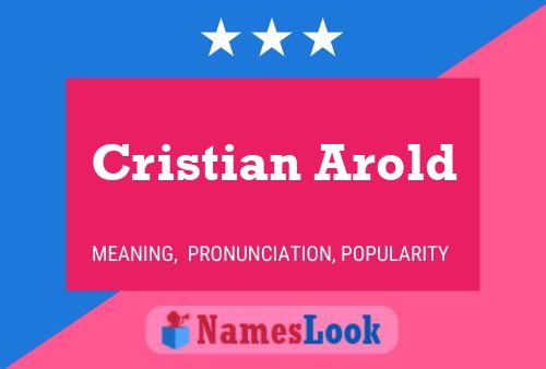 Póster del nombre Cristian Arold