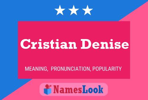 Póster del nombre Cristian Denise