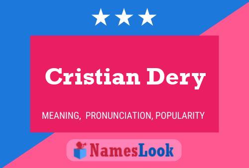 Póster del nombre Cristian Dery