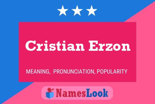 Póster del nombre Cristian Erzon