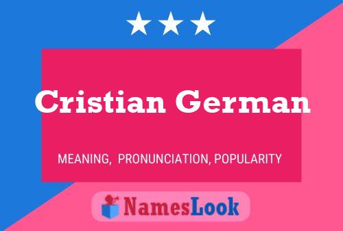 Póster del nombre Cristian German