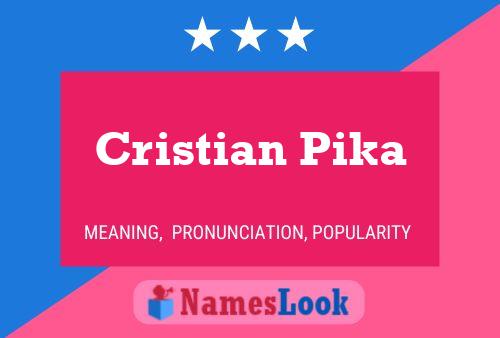 Póster del nombre Cristian Pika