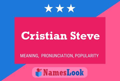 Póster del nombre Cristian Steve