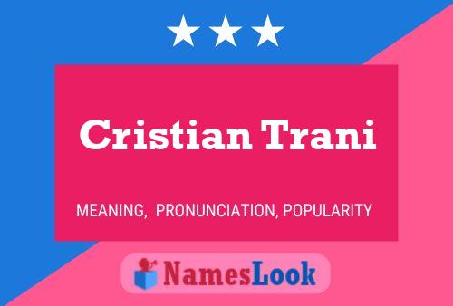 Póster del nombre Cristian Trani