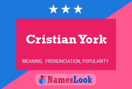 Póster del nombre Cristian York