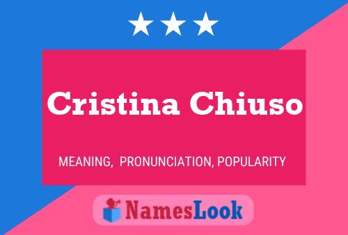 Póster del nombre Cristina Chiuso