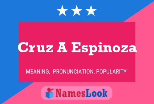 Póster del nombre Cruz A Espinoza