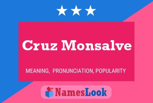 Póster del nombre Cruz Monsalve