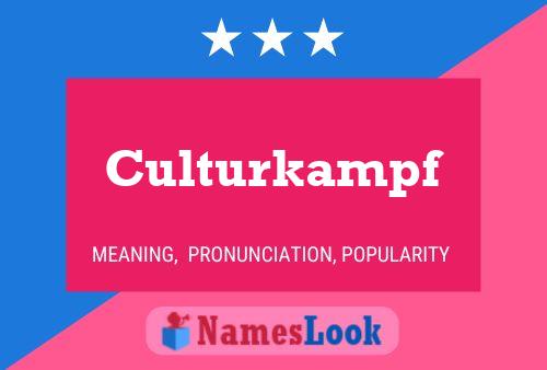 Póster del nombre Culturkampf